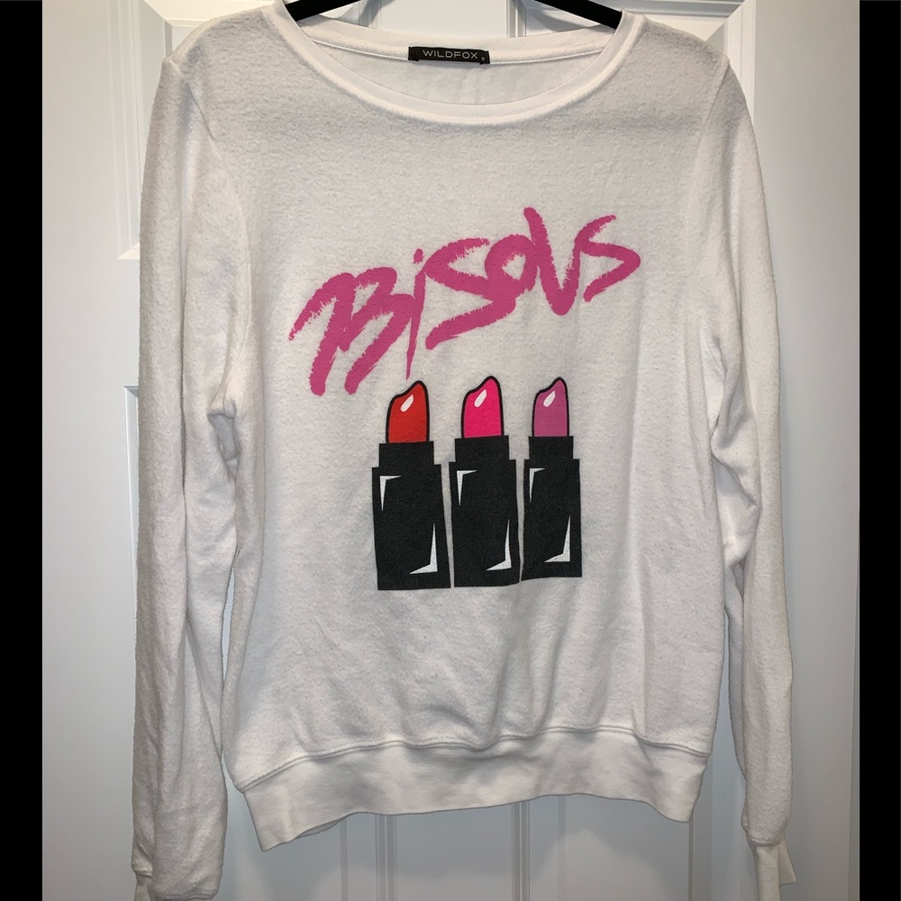 Wildfox Bisous Lipstick Sweatshirt - Picture 2 of 5